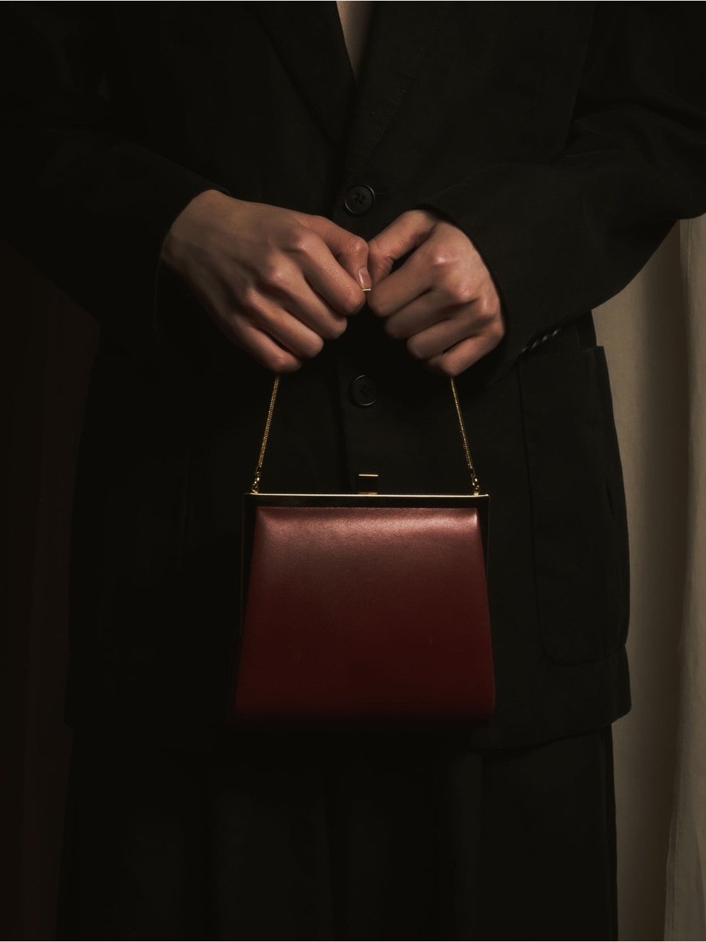 BURBERRY Framed chain evening bag
